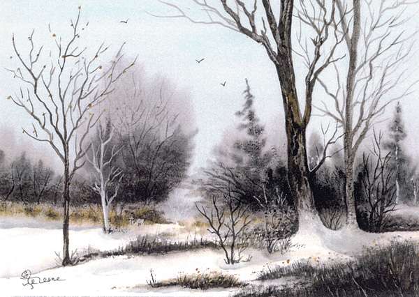 Solstice Winter Scene Card
