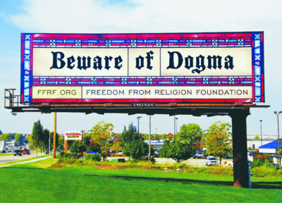 Beware of Dogma Billboard Postcards