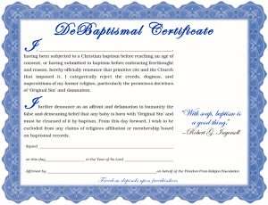 DeBaptismal Certificates