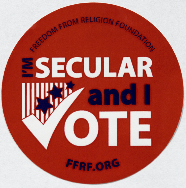 Secular and I Vote Stickers